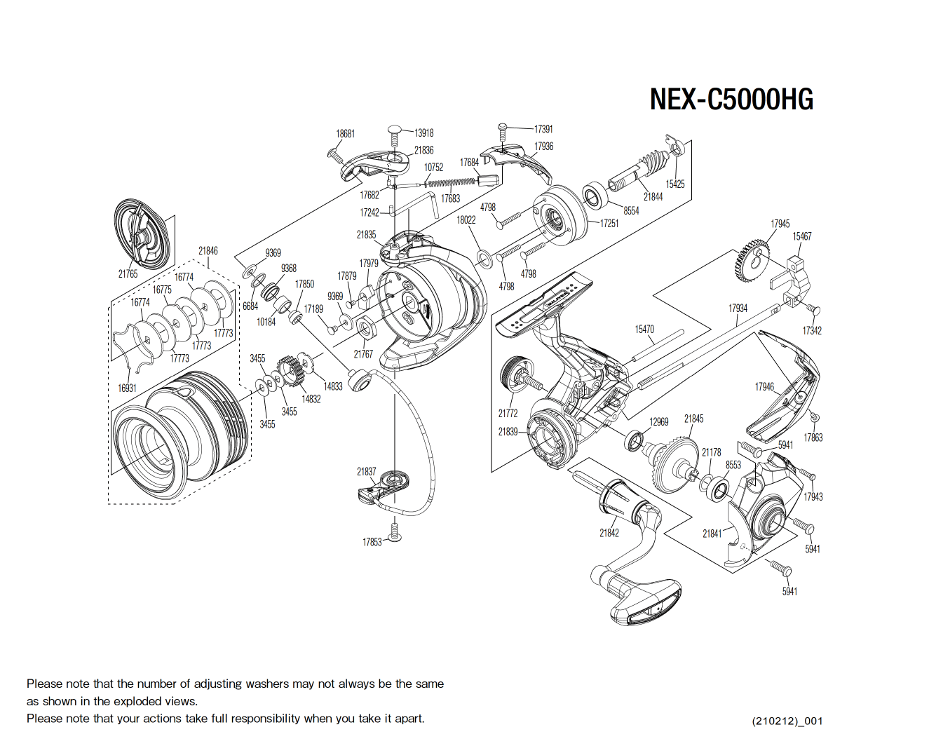 ▷ Nexave C5000 FI HG Reel Spare Parts【Mv Spools】